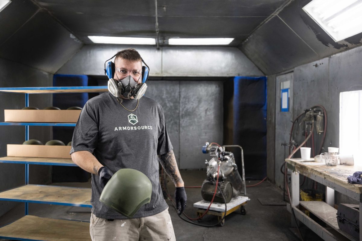 ArmorSource ballistic helmet production image